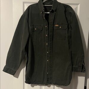 Dark Green Button-Up Shirt